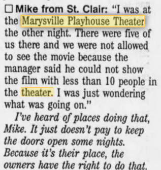 Village Green Theater (Playhouse Theaters) - Complaint 1993 (newer photo)